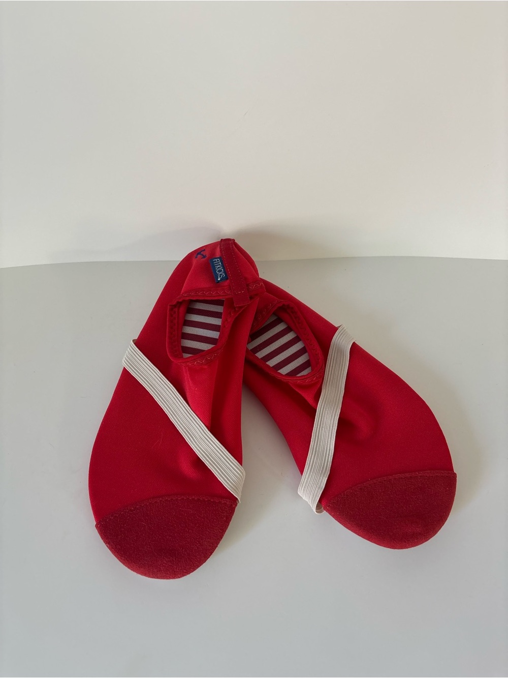Fitkicks Women’s Red Slip-On Basically Barefoot Shoes with Elastic Strap